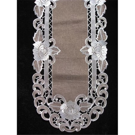 Sinobrite Sinobrite H8810-KF Cocoa Linen Round Doily; 16 in. H8810/KF(016)